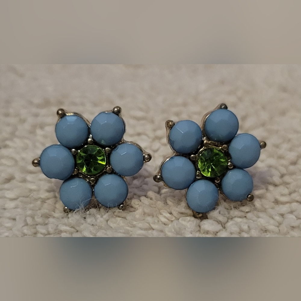 Blue Flower Earrings
